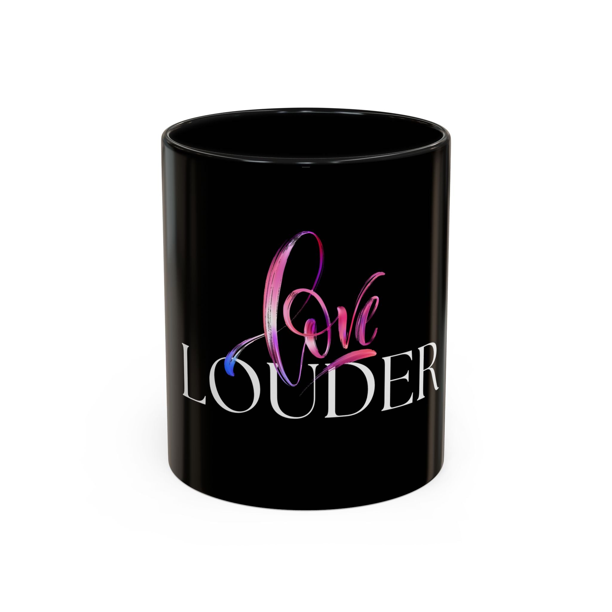 Love Louder Accent Coffee Mug - Perfect Gift for Coffee Lovers