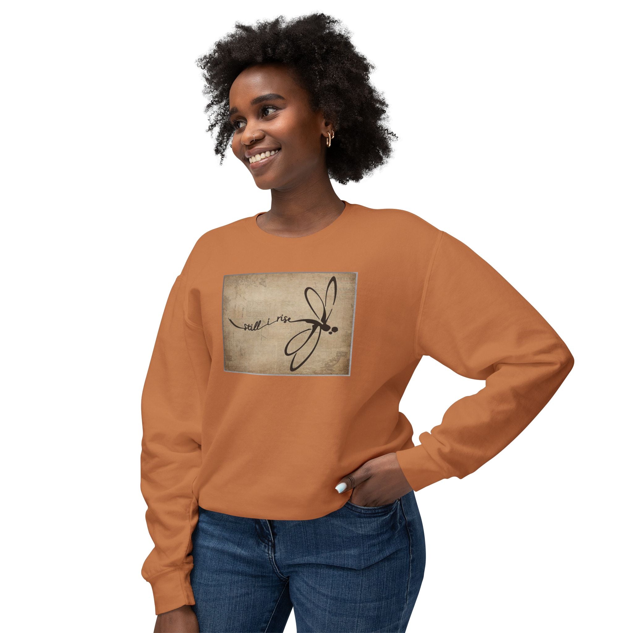 Dragonfly Crewneck Sweatshirt - Still I Rise Graphic