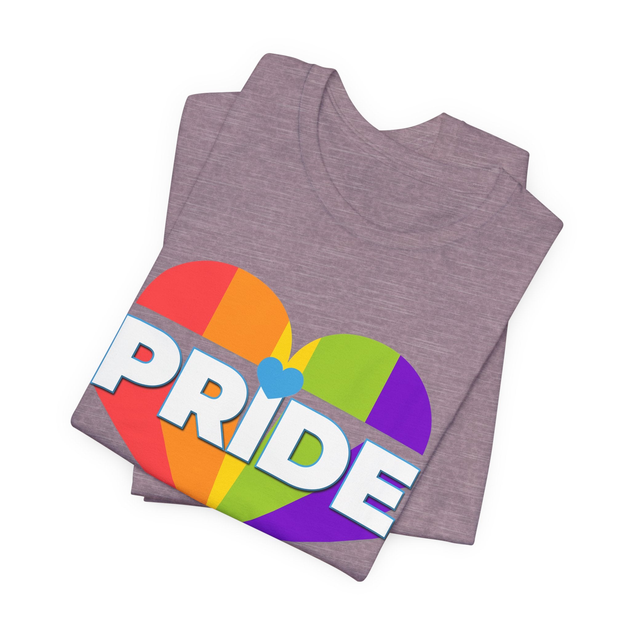 Pride Rainbow Heart Tee | Mile Hi Church logo