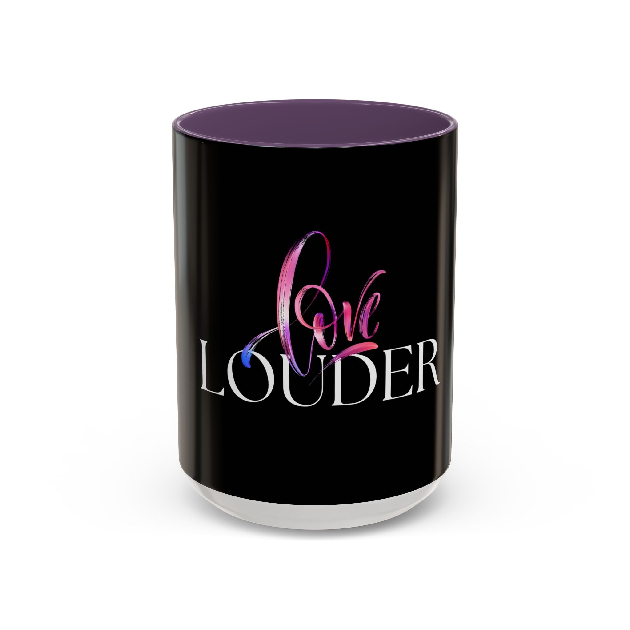 Love Louder Accent Coffee Mug - Perfect Gift for Coffee Lovers