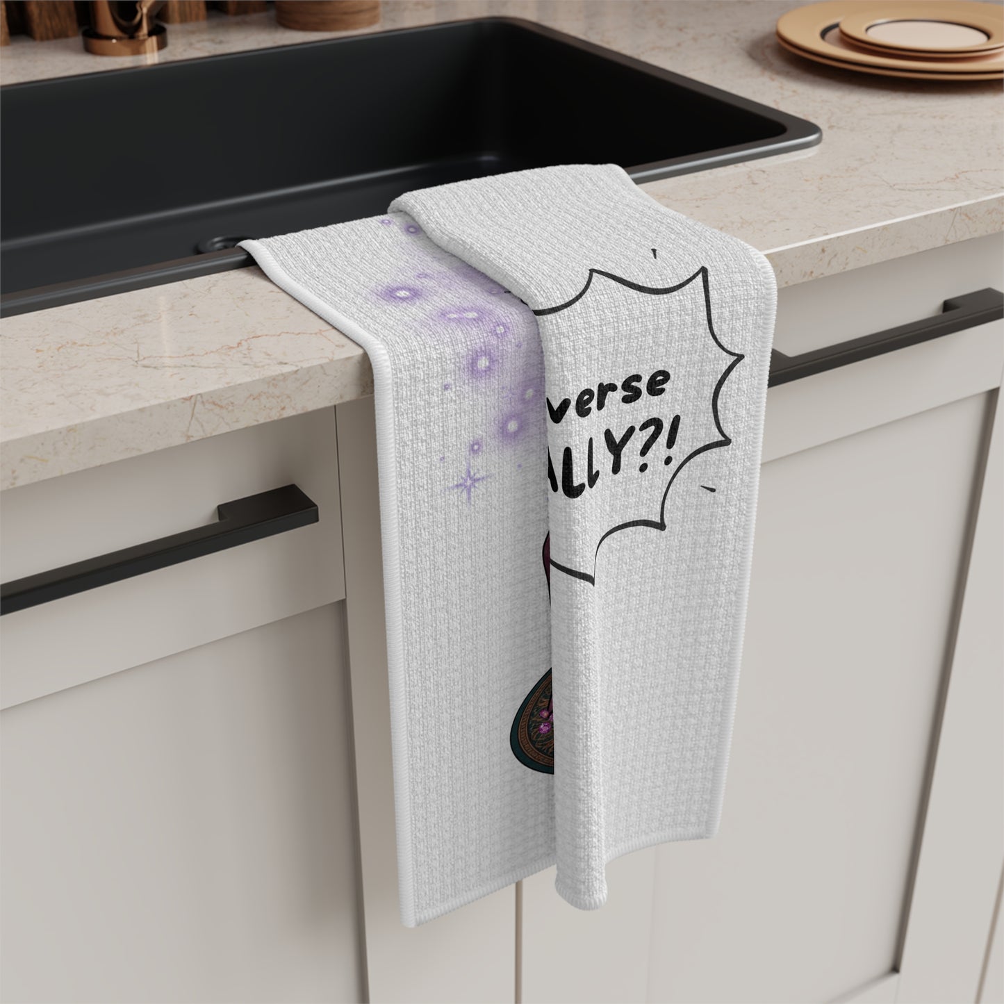 "Universe, REALLY?!" - Auntie Aure Tea Towel