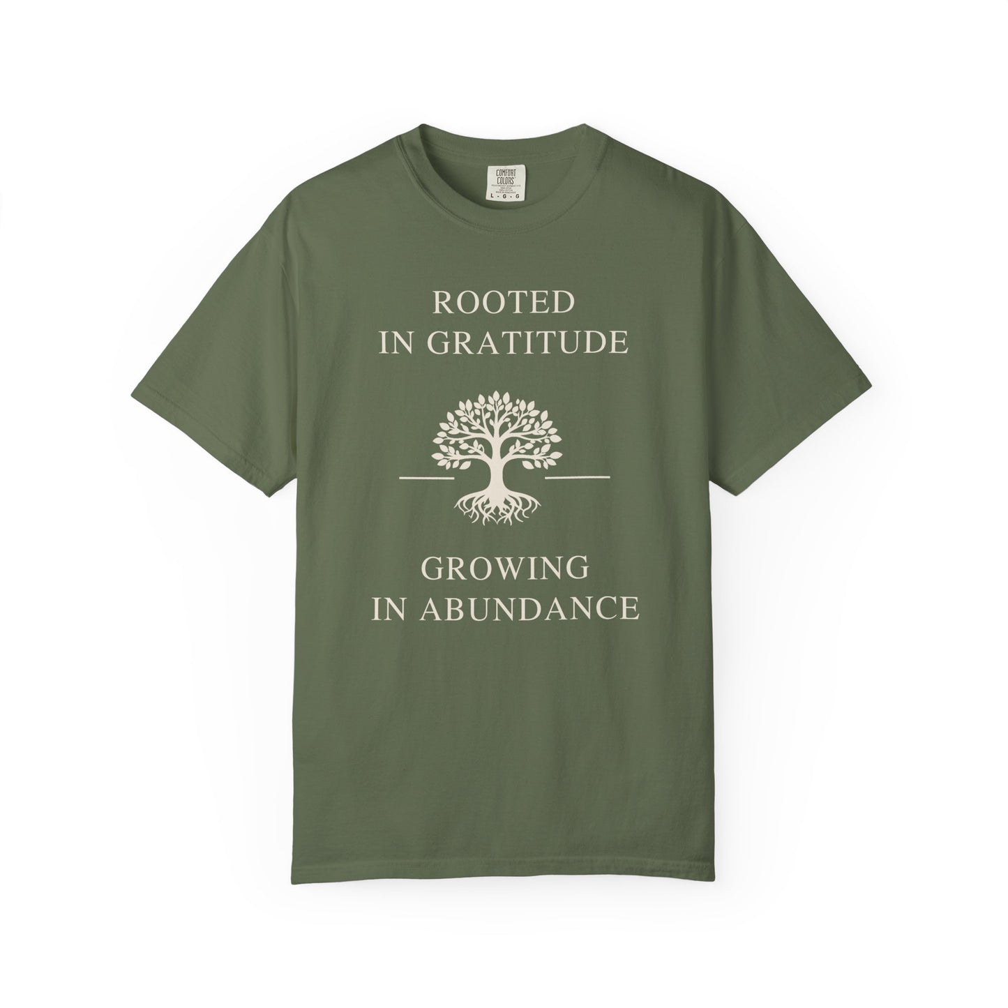 Rooted in Gratitude Comfort Colors Shirt, Tree of Life Spiritual Tee
