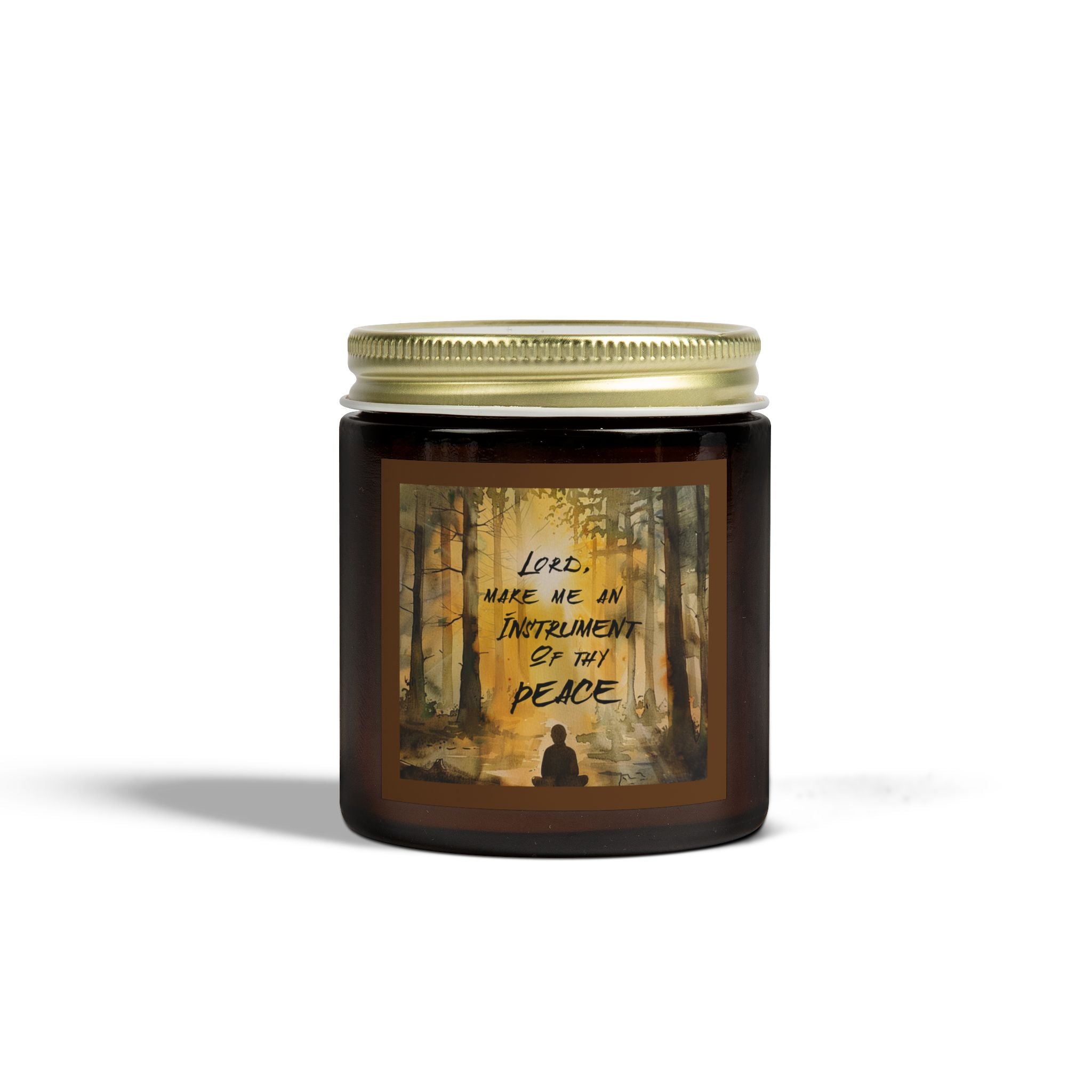 Lord Make Me an Instrument of They Peace Scented Coconut Apricot Candles (4oz, 9oz) Gift, Christmas gift, Gift for Her, Spiritual Gift