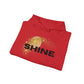 Hoodie — 'SHINE' Gold Glitter Brushstroke Graphic Hoodie