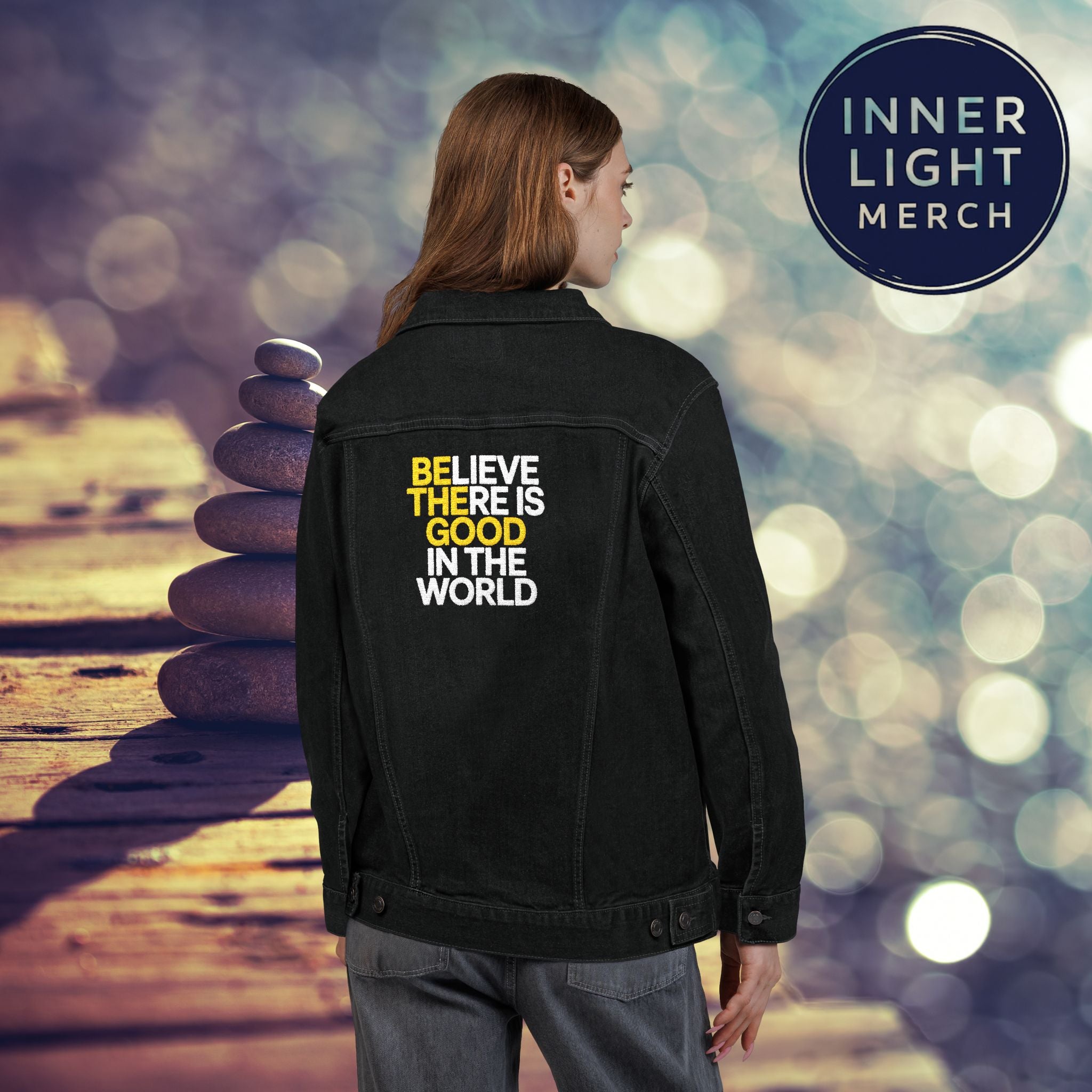 Denim Jacket BE THE GOOD IN THE WORLD