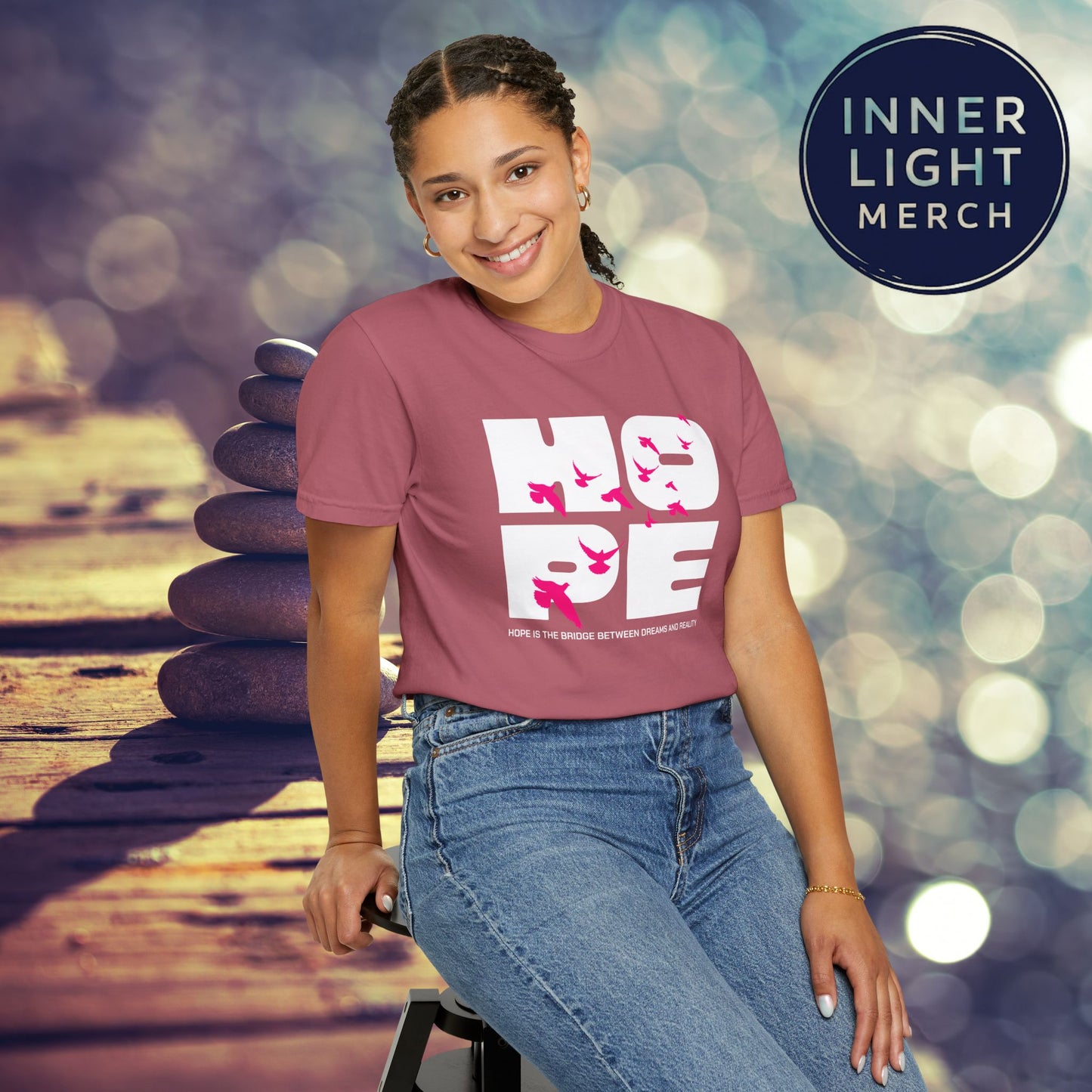 Hope Bridge Unisex T-shirt - Inspirational Quote Tee