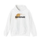 Hoodie — 'SHINE' Gold Glitter Brushstroke Graphic Hoodie