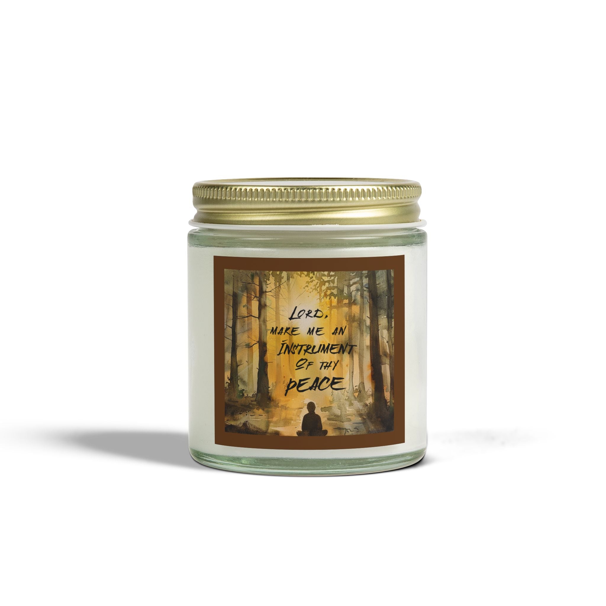 Lord Make Me an Instrument of They Peace Scented Coconut Apricot Candles (4oz, 9oz) Gift, Christmas gift, Gift for Her, Spiritual Gift