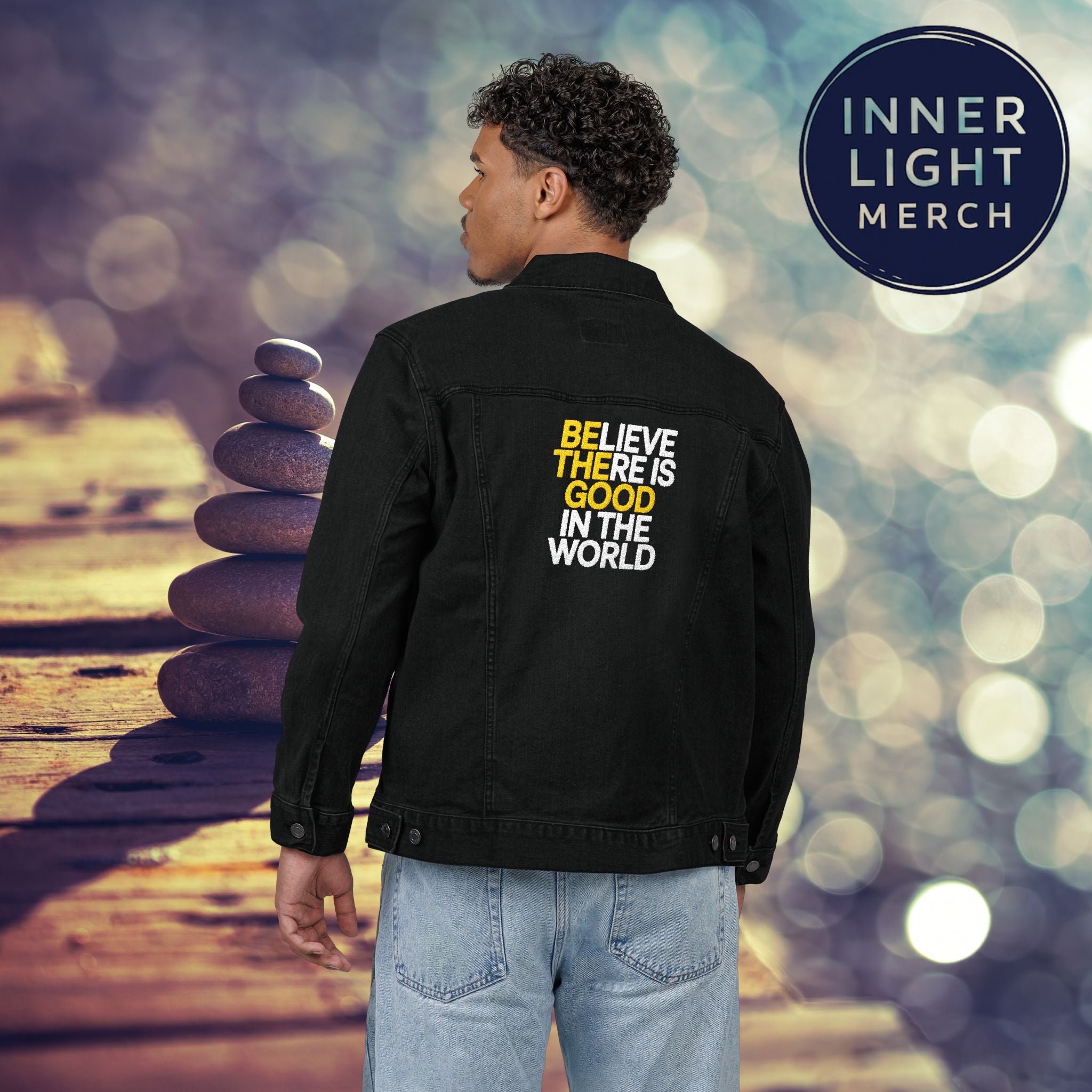 Denim Jacket BE THE GOOD IN THE WORLD