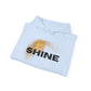 Hoodie — 'SHINE' Gold Glitter Brushstroke Graphic Hoodie