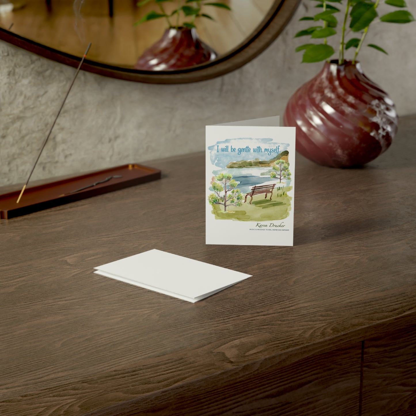 Greeting Cards - 'I will be gentle with myself' Karen Drucker Design