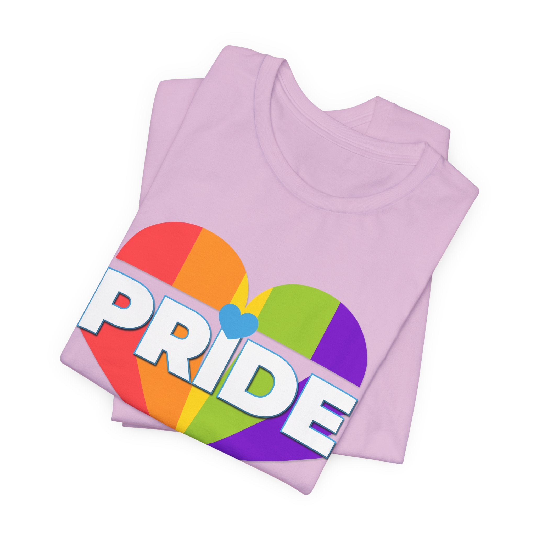 Pride Rainbow Heart Tee | Mile Hi Church logo