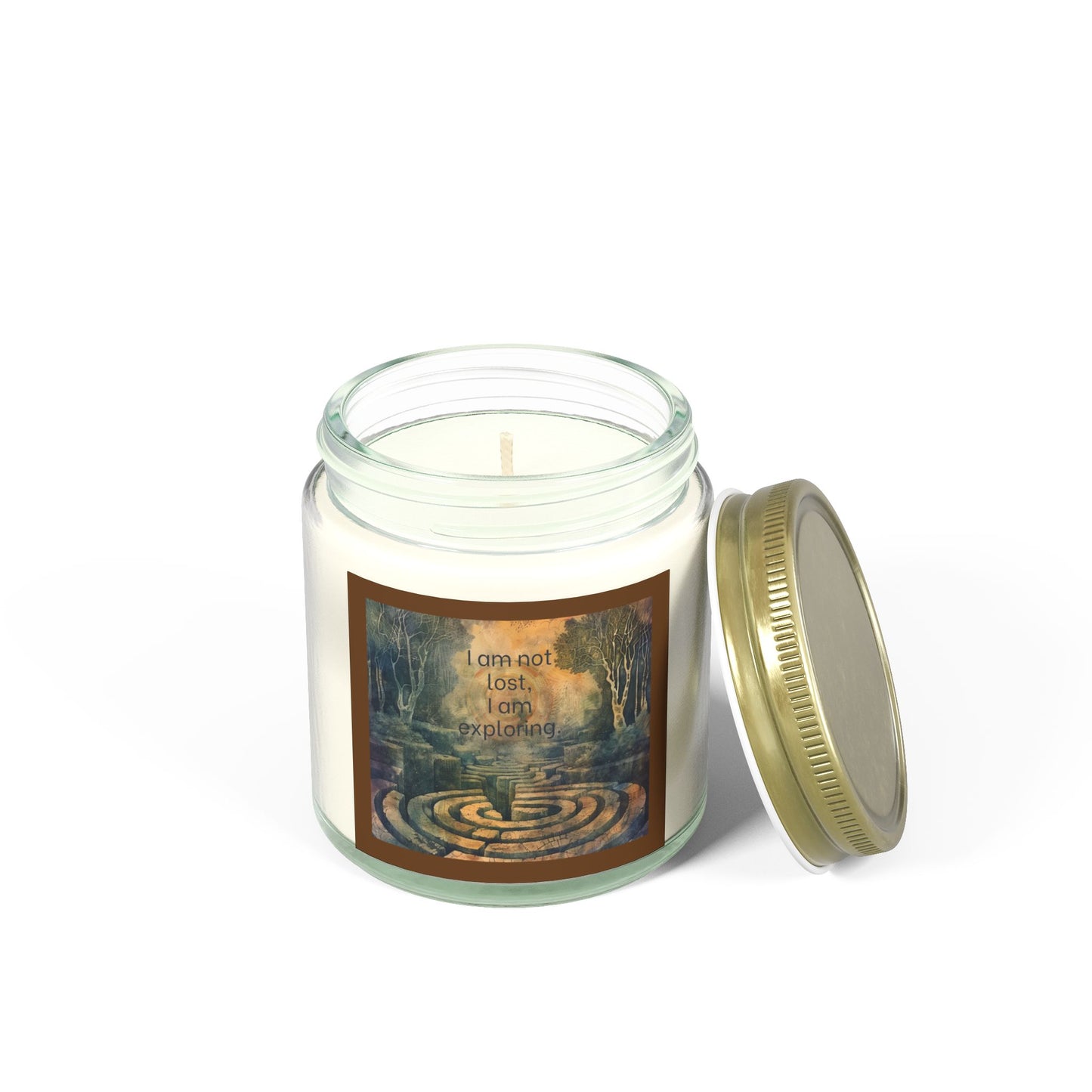 I Am Not Lost I Am Exploring Scented Coconut Apricot Candles (4oz, 9oz) Gift, Christmas gift, Gift for Her, Spiritual Gift