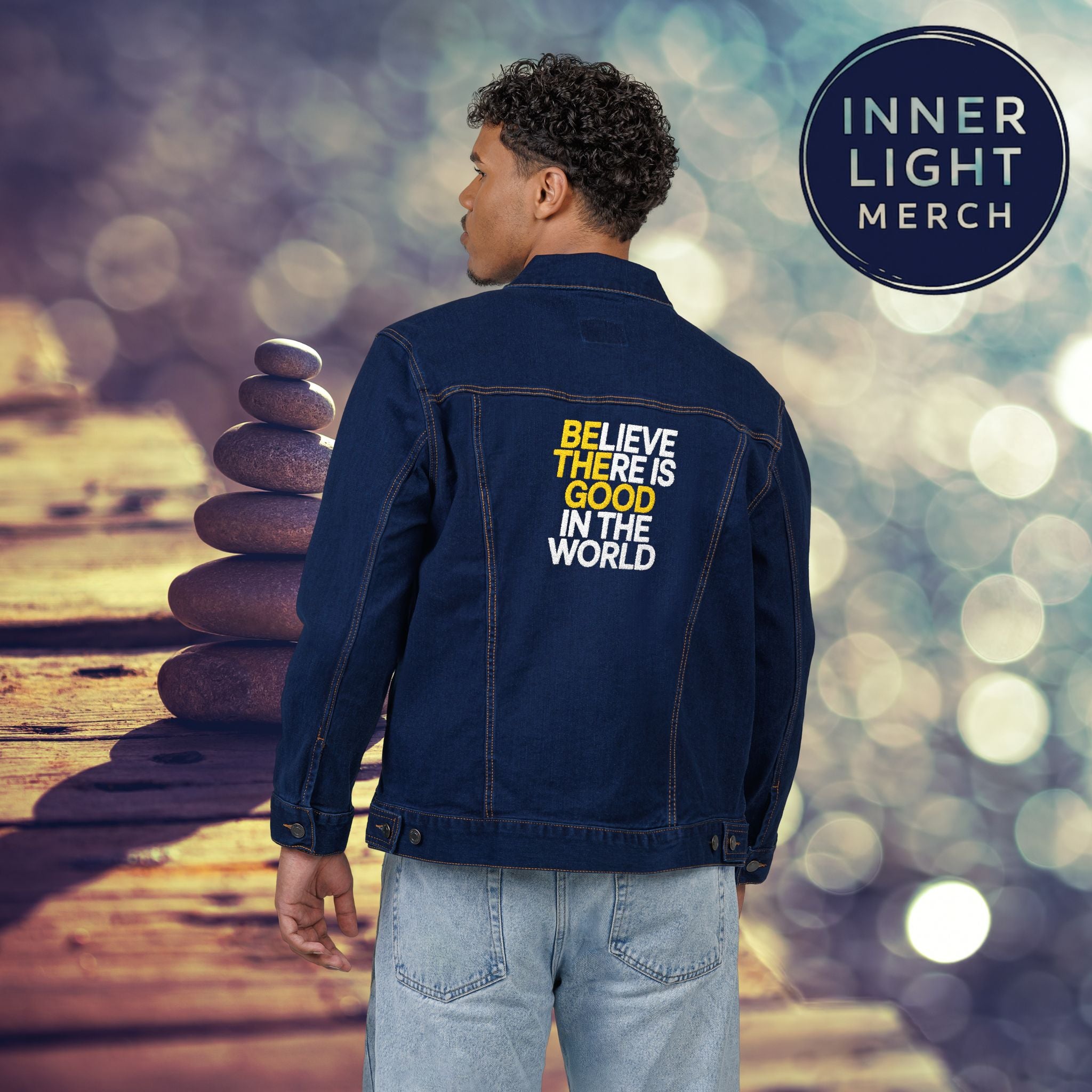 Denim Jacket BE THE GOOD IN THE WORLD