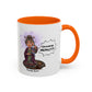 Auntie Aura Galaxy Mug — “Universe REALLY?!” Accent Ceramic Coffee Mug