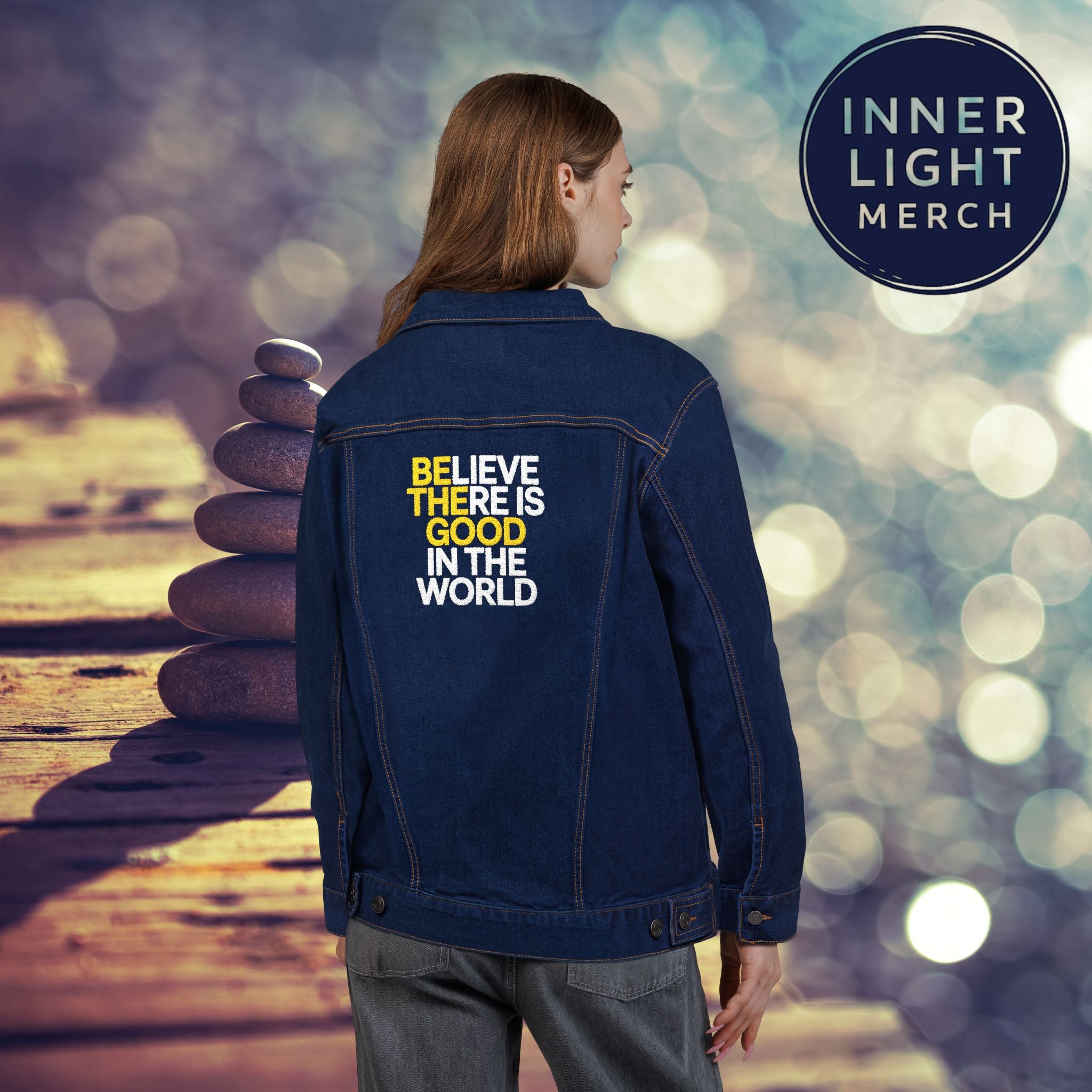 Denim Jacket BE THE GOOD IN THE WORLD