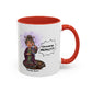 Auntie Aura Galaxy Mug — “Universe REALLY?!” Accent Ceramic Coffee Mug