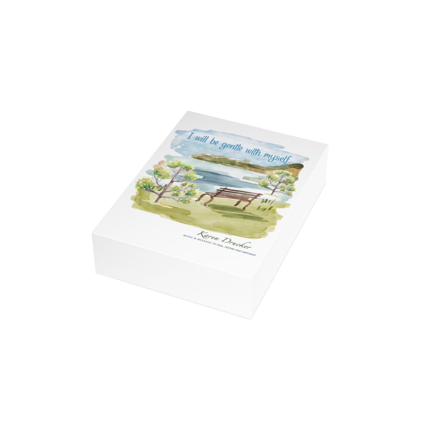 Greeting Cards - 'I will be gentle with myself' Karen Drucker Design