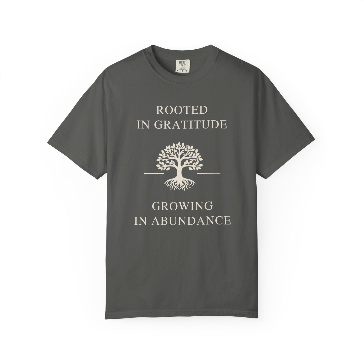 Rooted in Gratitude Comfort Colors Shirt, Tree of Life Spiritual Tee