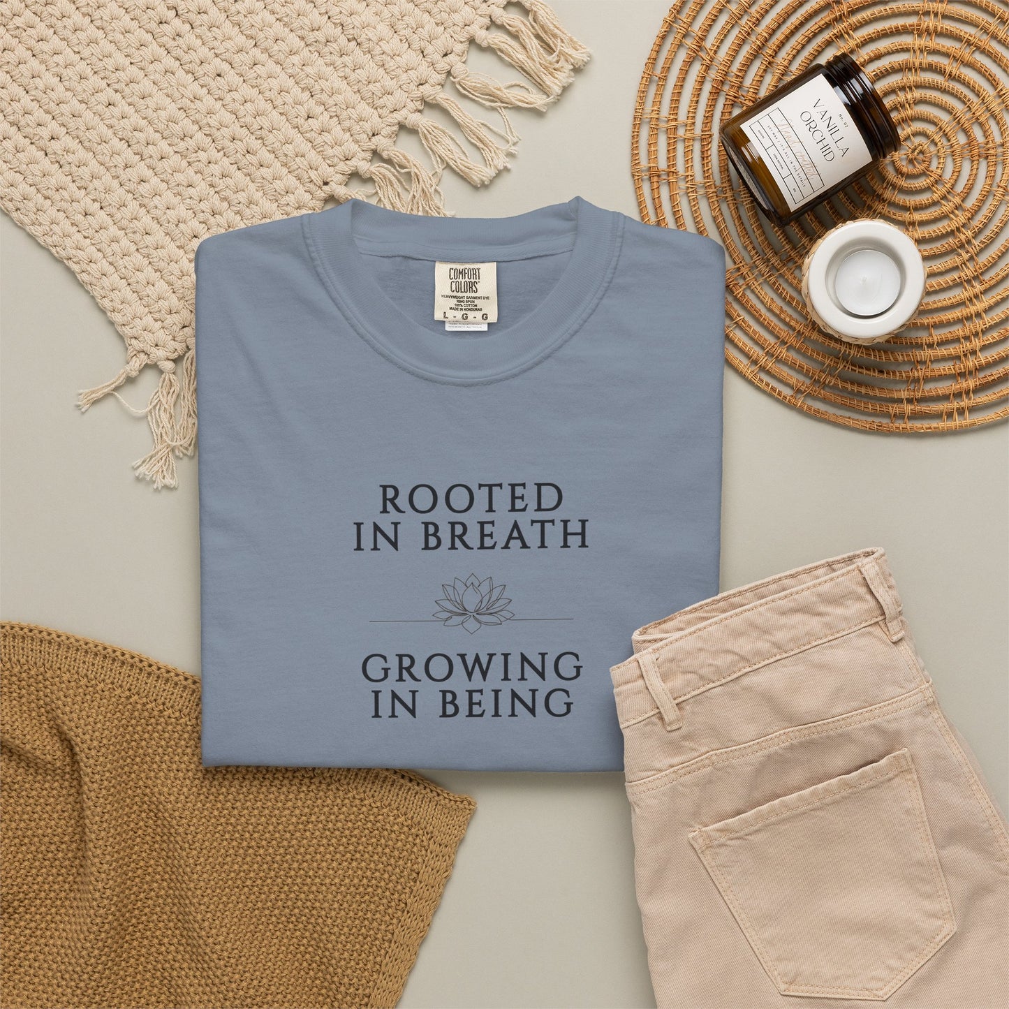 Rooted in Quiet Growing in Clarity Comfort Colors T-Shirt, Mindfulness and Inner Peace Tee