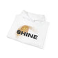 Hoodie — 'SHINE' Gold Glitter Brushstroke Graphic Hoodie