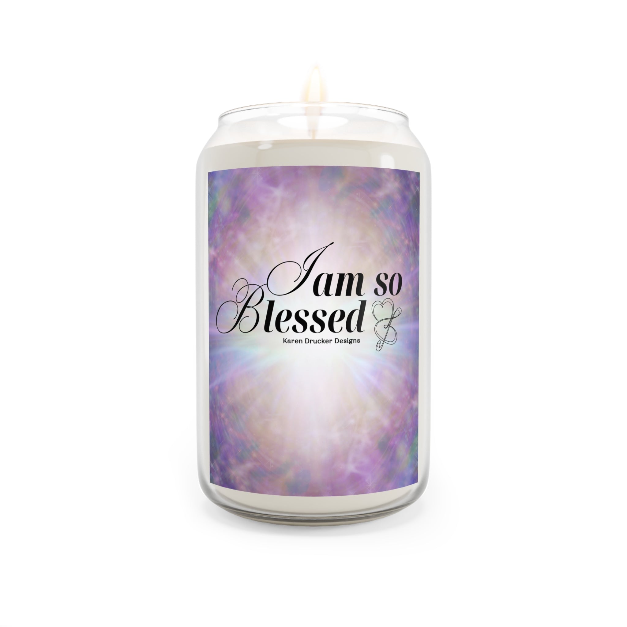 Soy Candle with Karen Drucker's "I am So Blessed"