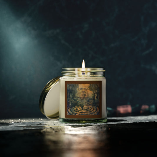 I Am Not Lost I Am Exploring Scented Coconut Apricot Candles (4oz, 9oz) Gift, Christmas gift, Gift for Her, Spiritual Gift