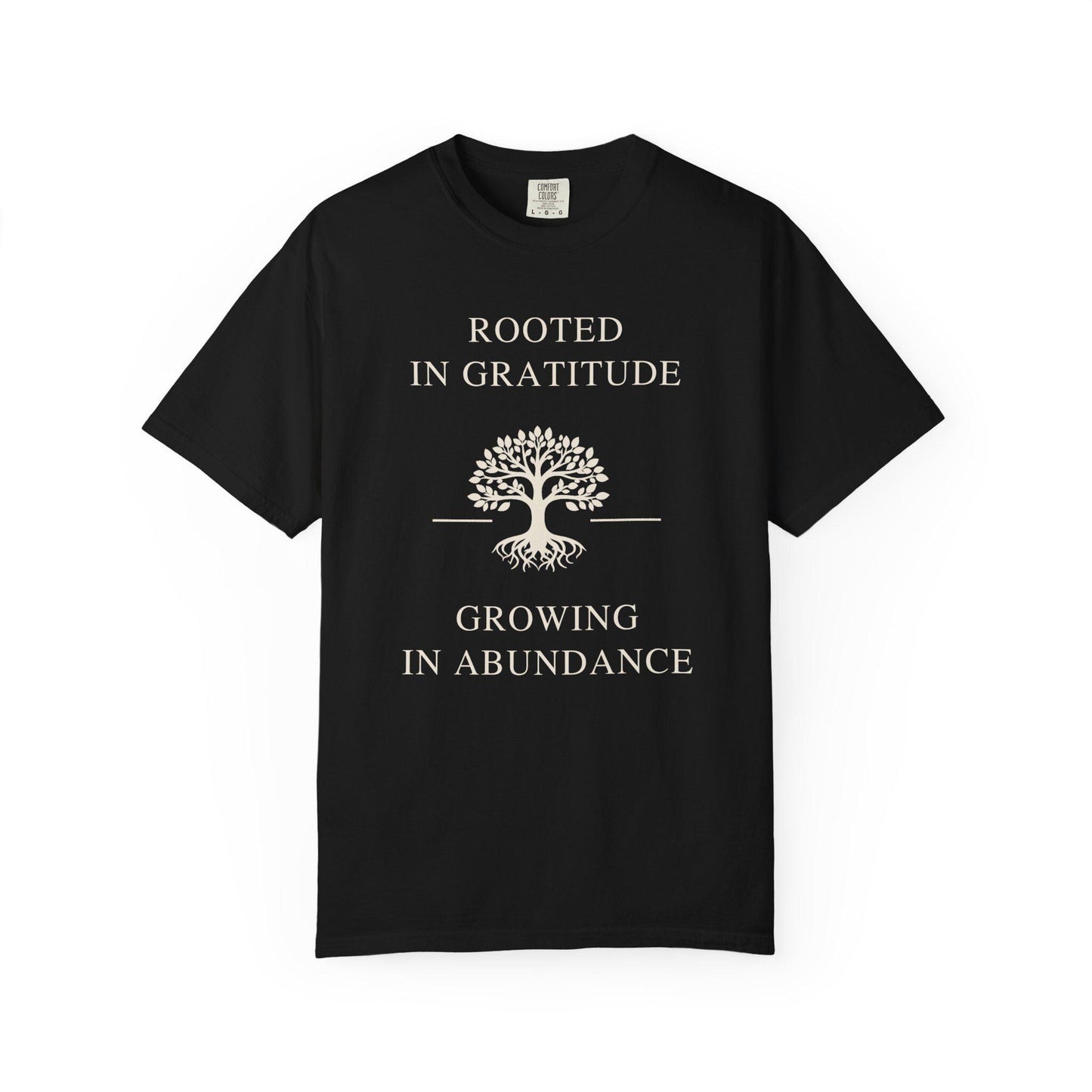 Rooted in Gratitude Comfort Colors Shirt, Tree of Life Spiritual Tee