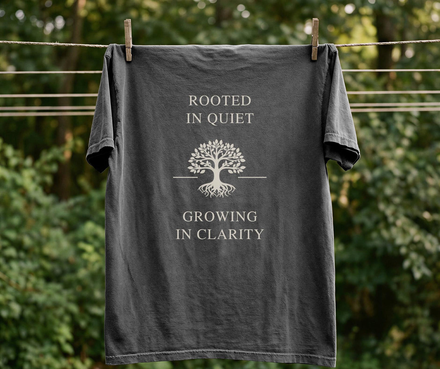 Rooted in Quiet Comfort Colors Shirt, Clarity Tree of Life Tee