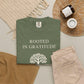 Rooted in Gratitude Comfort Colors Shirt, Tree of Life Spiritual Tee