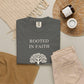 Rooted in Faith Comfort Colors Shirt, Inspirational Tree of Life Tee