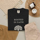 Rooted in Faith Comfort Colors Shirt, Inspirational Tree of Life Tee